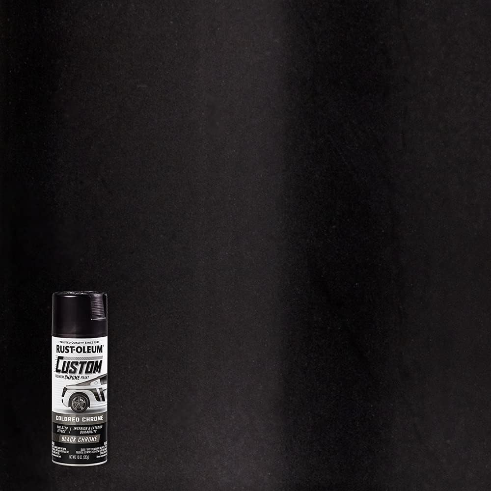 343346 Automotive Custom Chrome Spray Paint, 10 Oz, Black