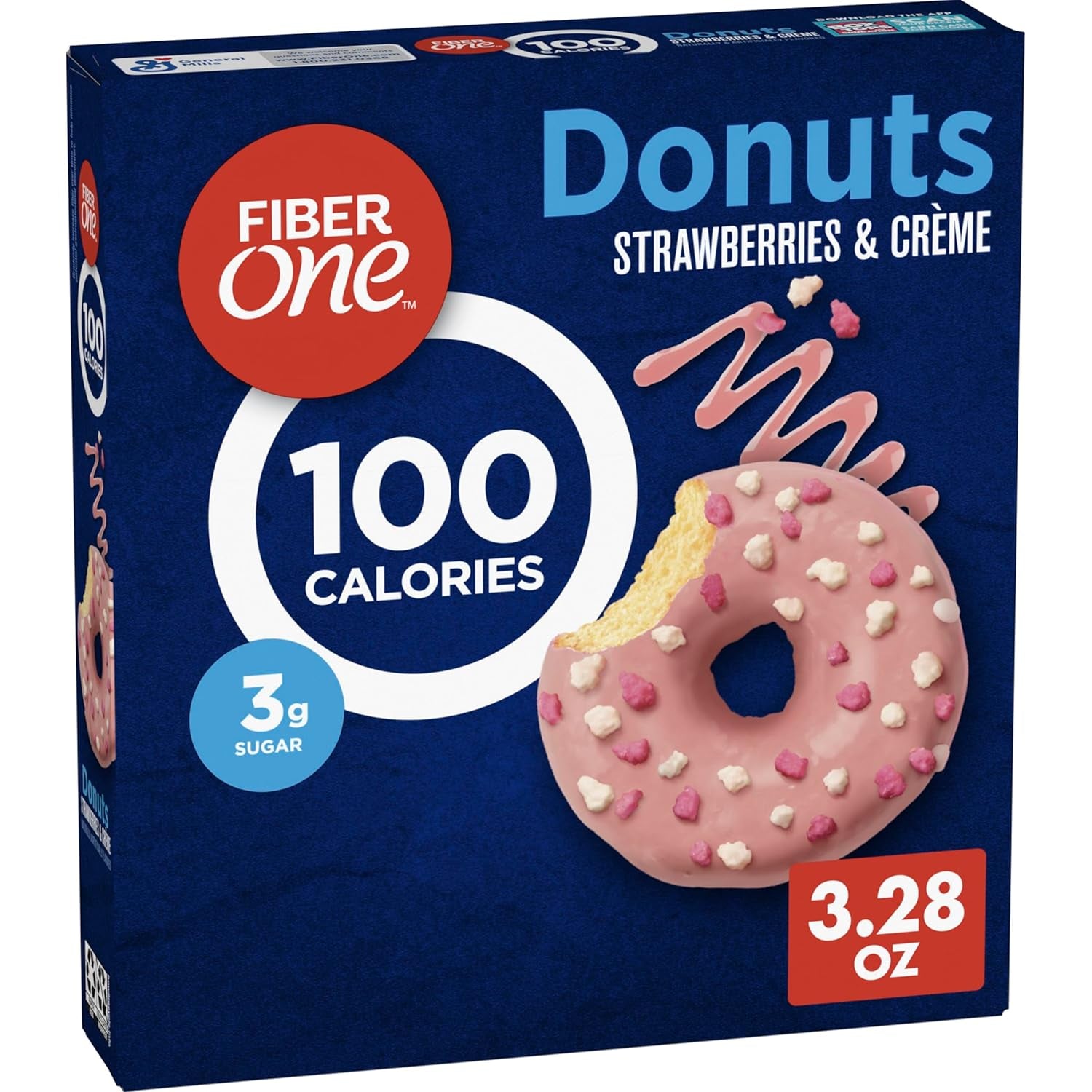 100 Calorie Donuts, Strawberries and Creme, 3G Sugar, 4 Ct, 3.28 Oz
