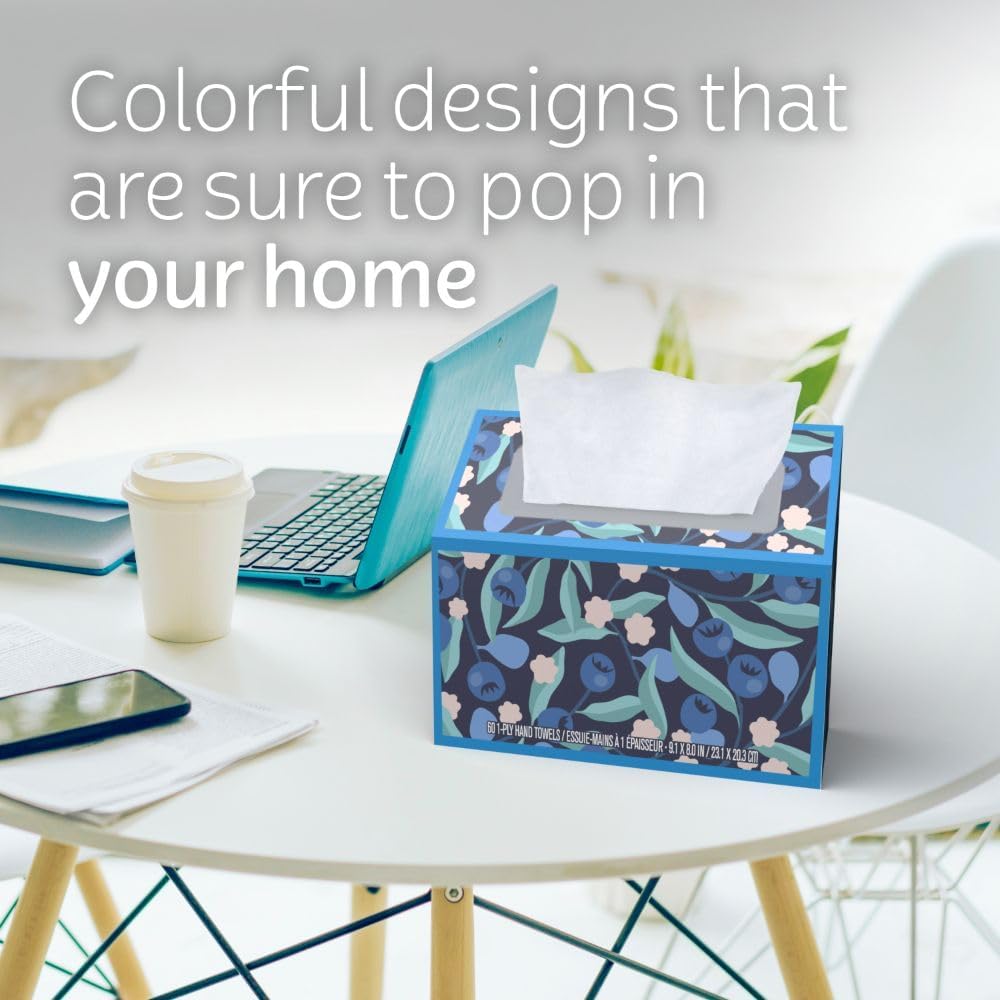 Disposable Paper Hand Towels, 6 Boxes, 60 Tissues per Box (360 Total Tissues), Packaging May Vary