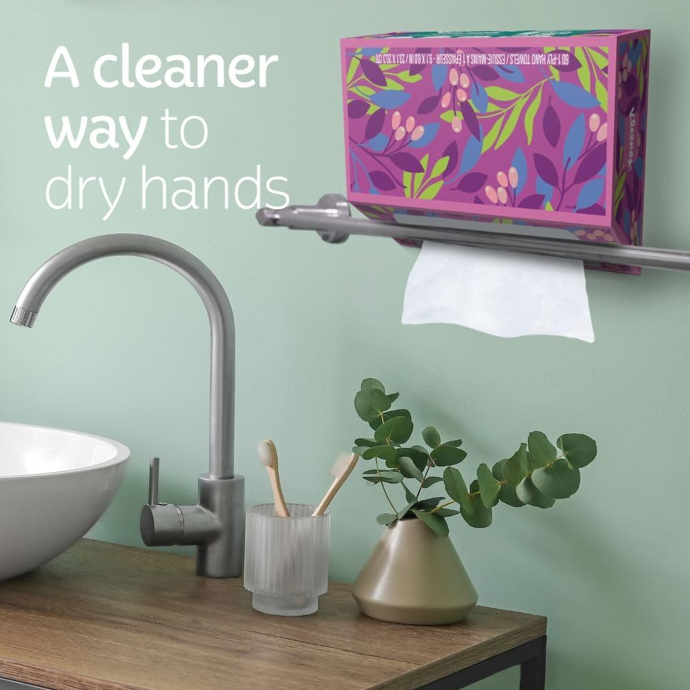 Disposable Paper Hand Towels, 6 Boxes, 60 Tissues per Box (360 Total Tissues), Packaging May Vary