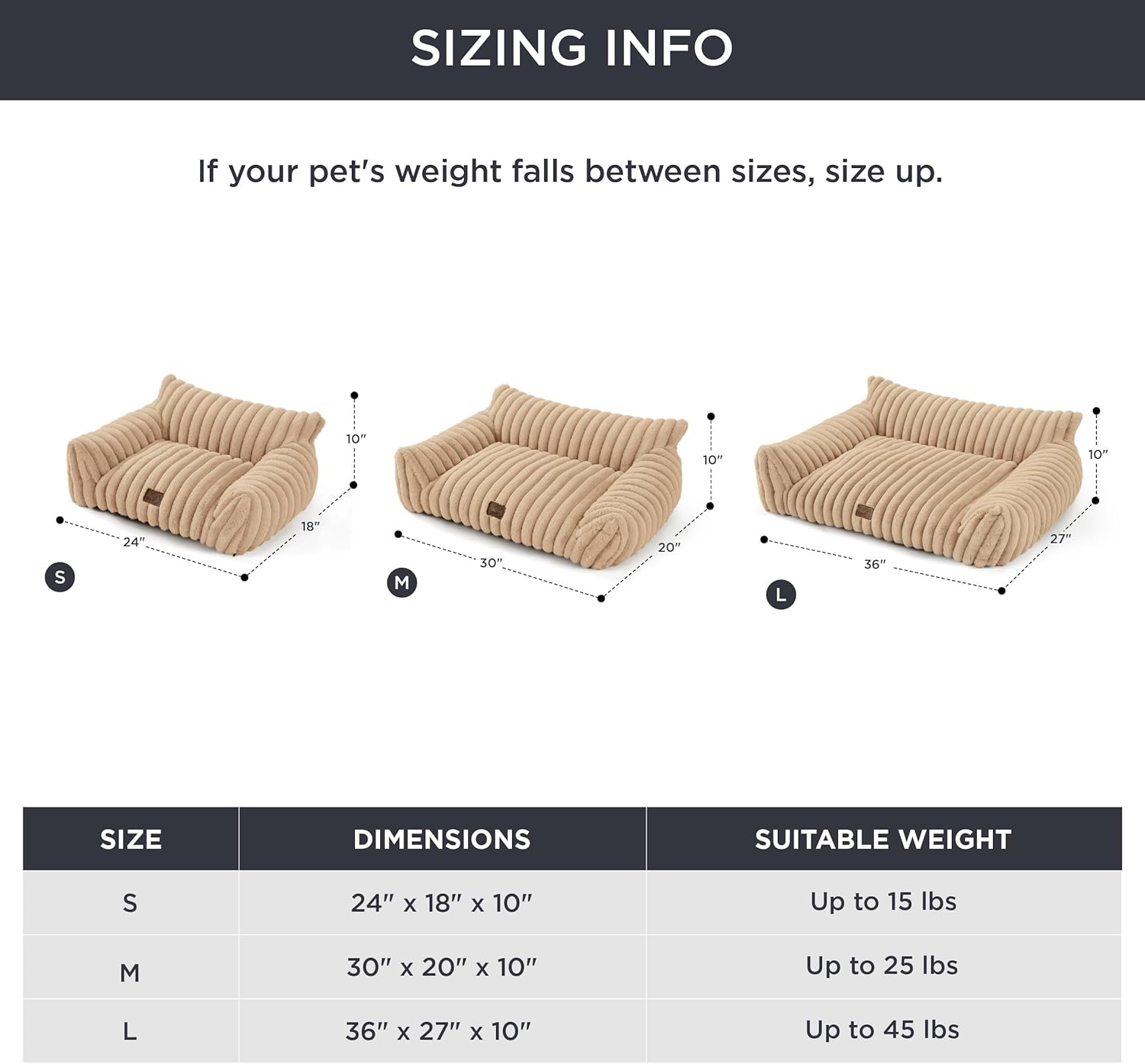 Bedsure ComfyFleece™ Cute Cat Couch for Pets - As Seen on TV on Good Day New York, Small Medium Dog Bed, Supportive Couch Bed for Small Dogs, 30 Inch, Sandy Beige