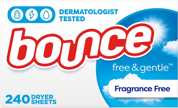 Free & Gentle Dryer Sheets, Unscented, 240 Count