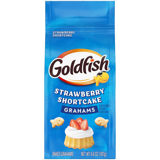 Grahams Strawberry Shortcake Flavored Baked Snack Crackers, 6.6 Oz Bag