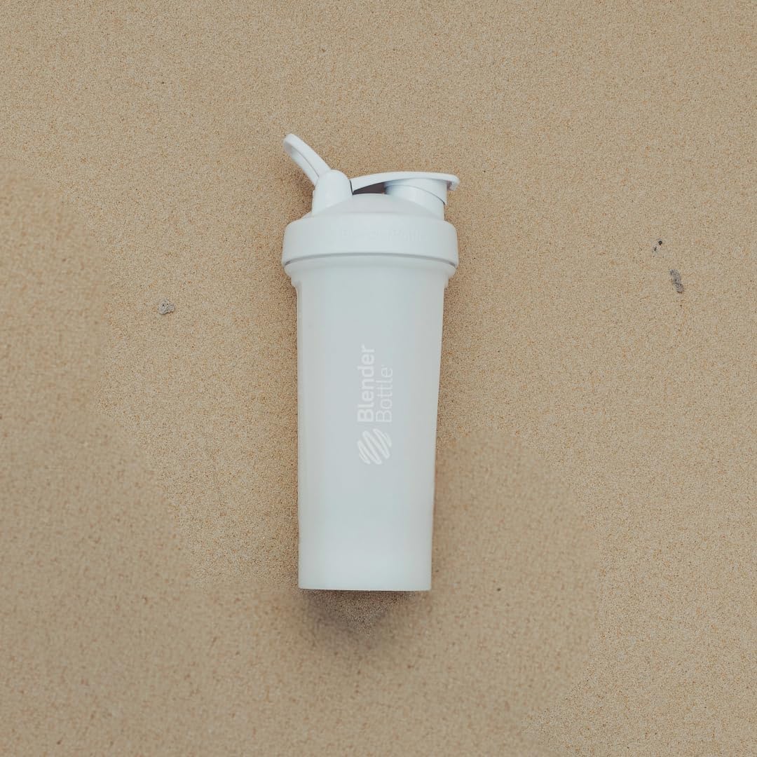 Classic V2 Shaker Bottle Perfect for Protein Shakes and Pre Workout, 20-Ounce, White