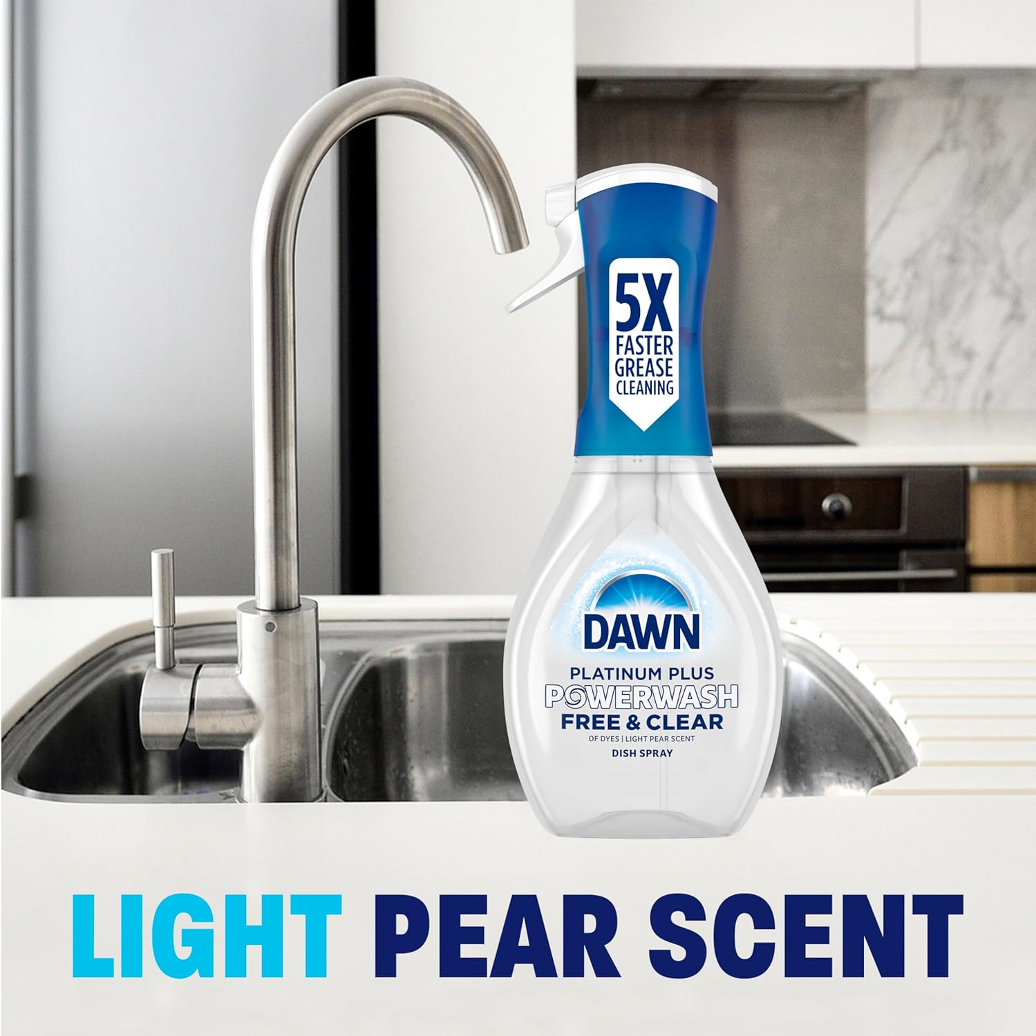 Powerwash Free & Clear Light Pear Dish Spray, Dish Soap Starter Kit, 16 Fl Oz