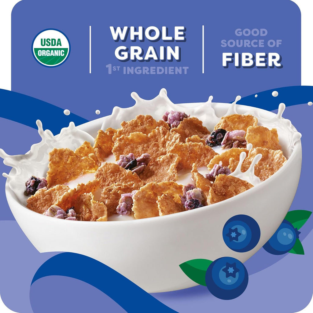 Breakfast Cereal, Organic, Whole Grain, Blueberry Clusters, 17.2Oz Box (1 Box)