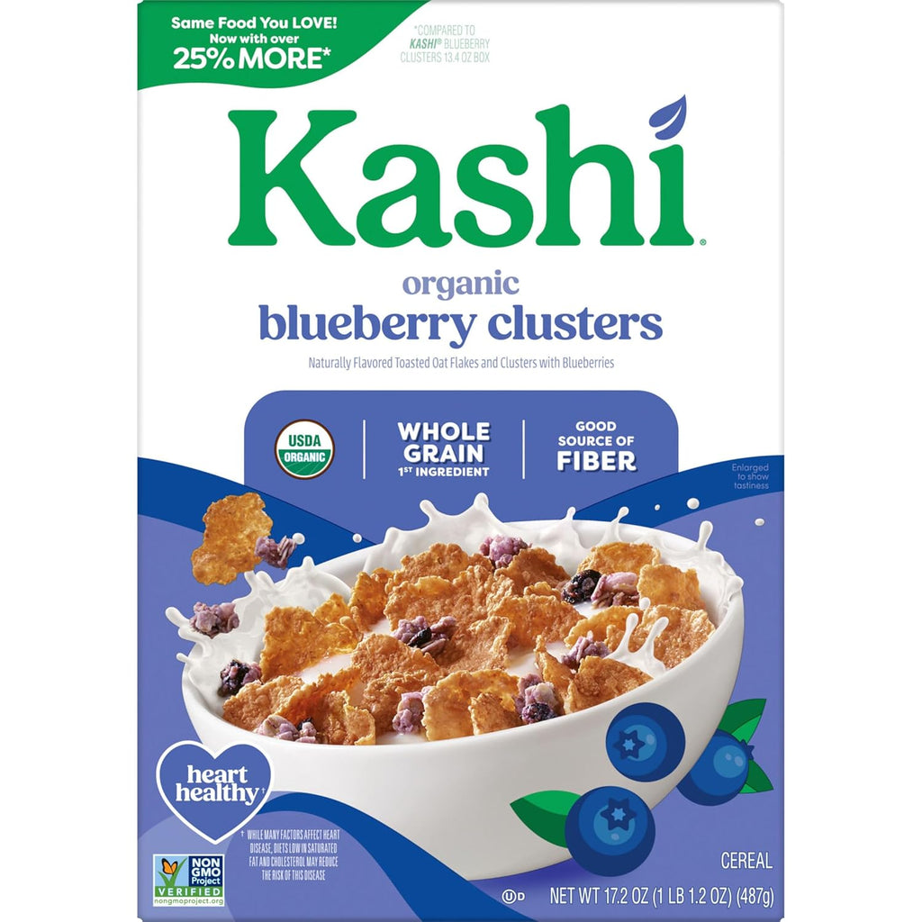 Breakfast Cereal, Organic, Whole Grain, Blueberry Clusters, 17.2Oz Box (1 Box)