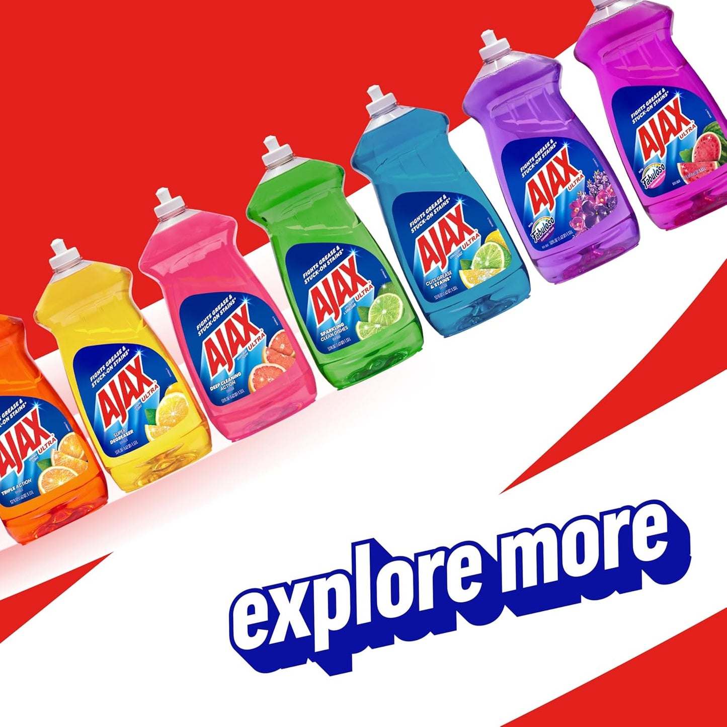 Ultra Liquid Dish Soap Vinegar and Lime Scent, Sparkling Clean Dishes, 90 Fl Oz Bottle