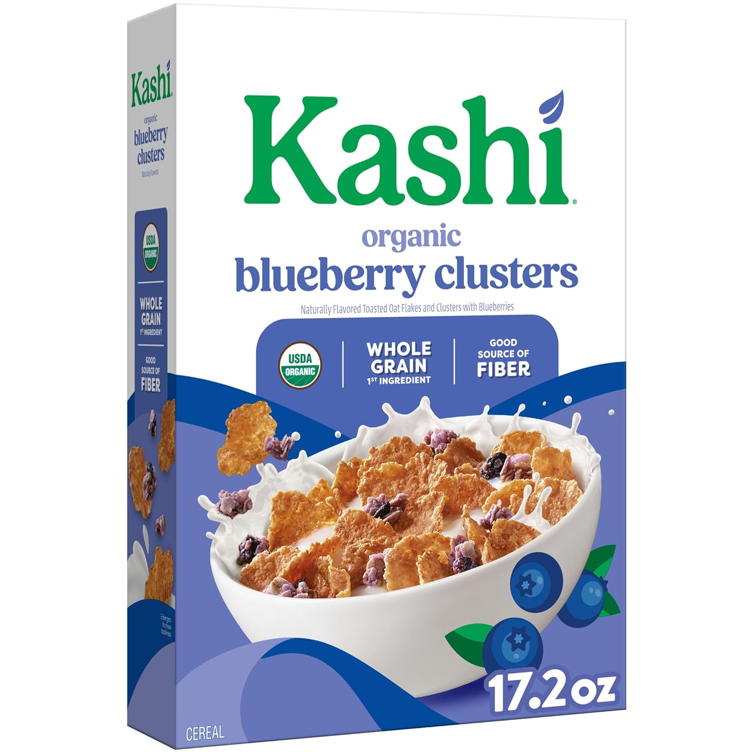Breakfast Cereal, Organic, Whole Grain, Blueberry Clusters, 17.2Oz Box (1 Box)