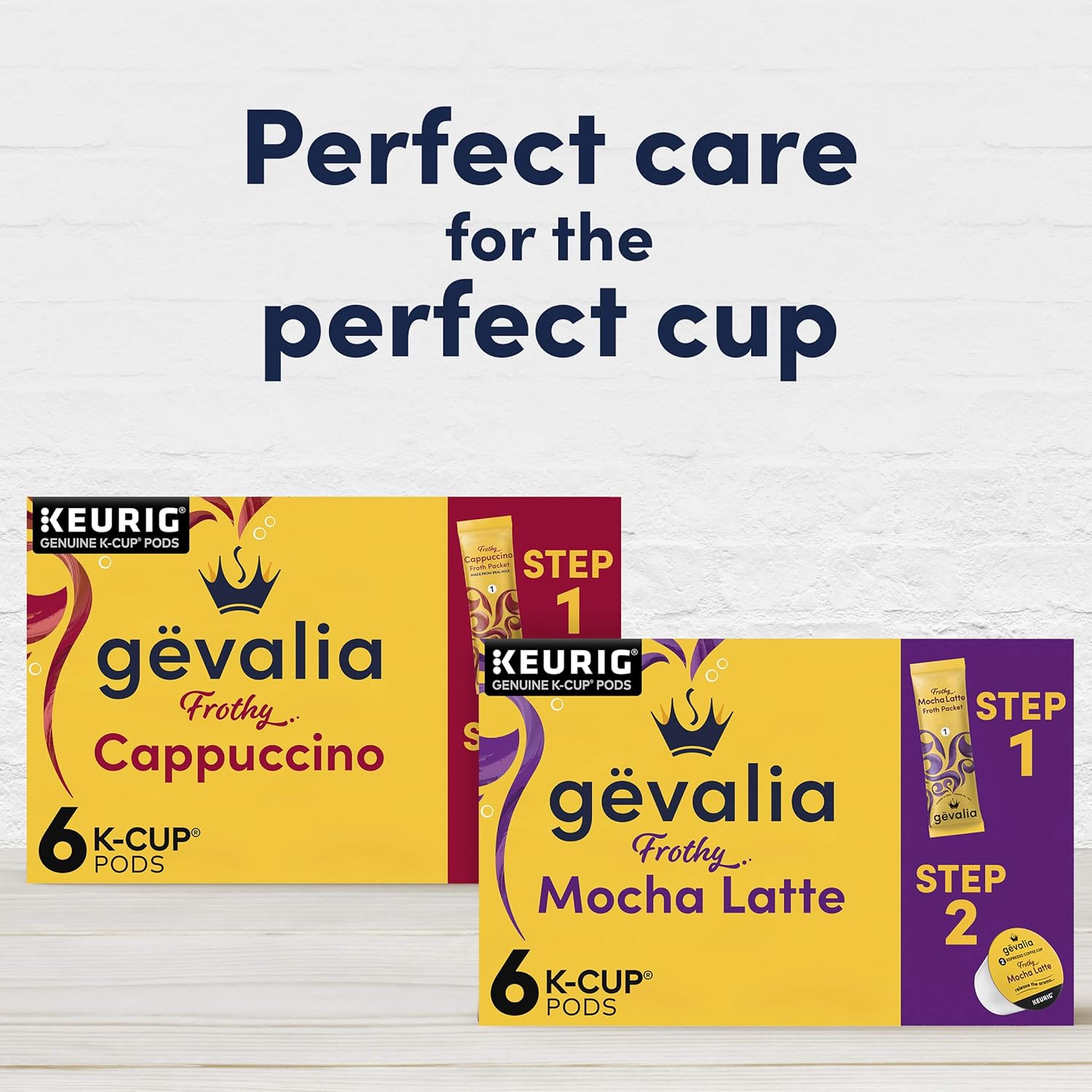 Frothy 2-Step Mocha Latte Expresso K-Cup® Coffee Pods & Froth Packets Kit (12 Ct Box)