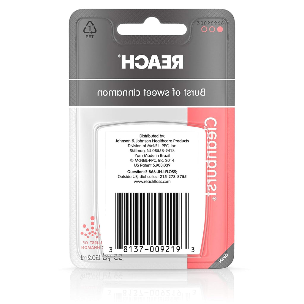 Cleanburst Waxed Dental Floss, Oral Care, Cinnamon Flavored, 55 Yards