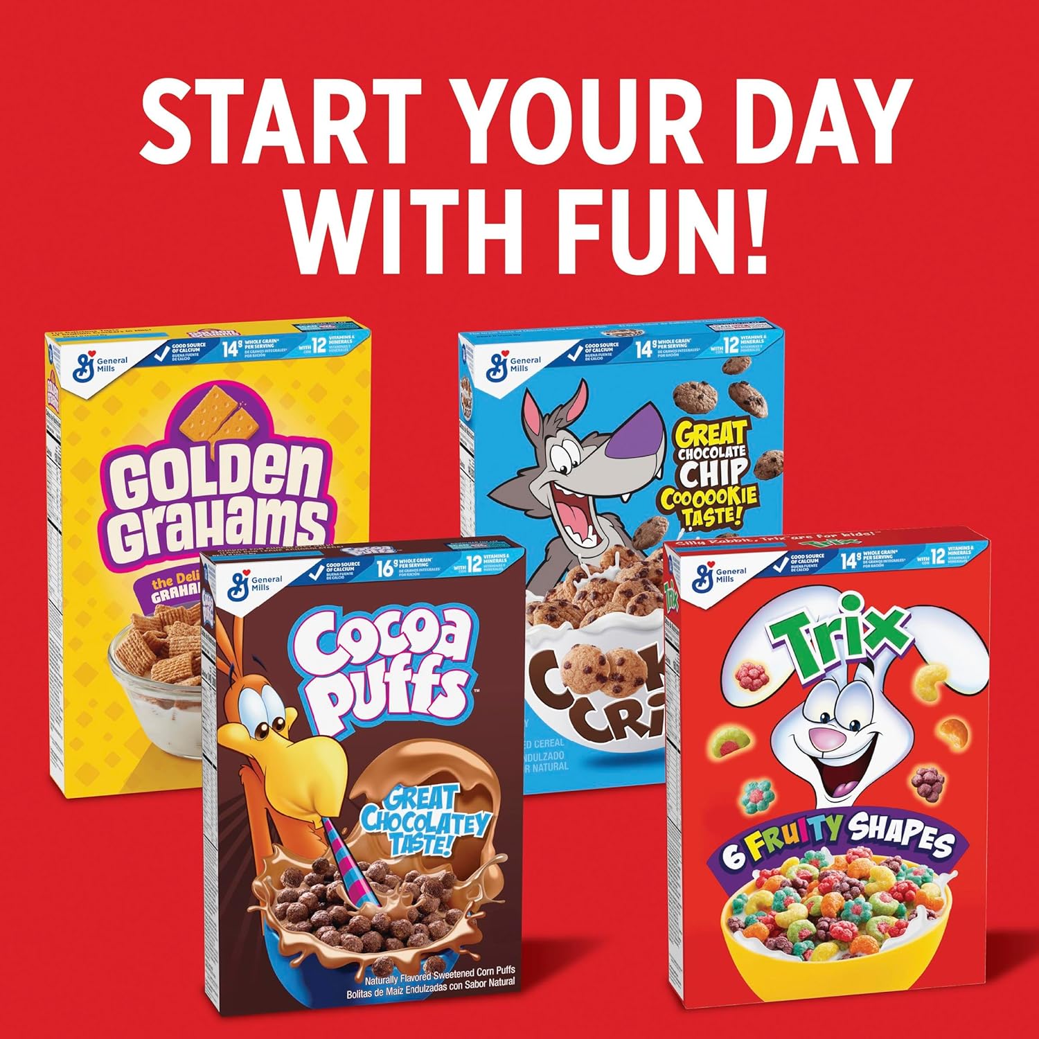 Breakfast Cereal, 6 Fruity Shapes, Made with Whole Grain, 10.7 Oz