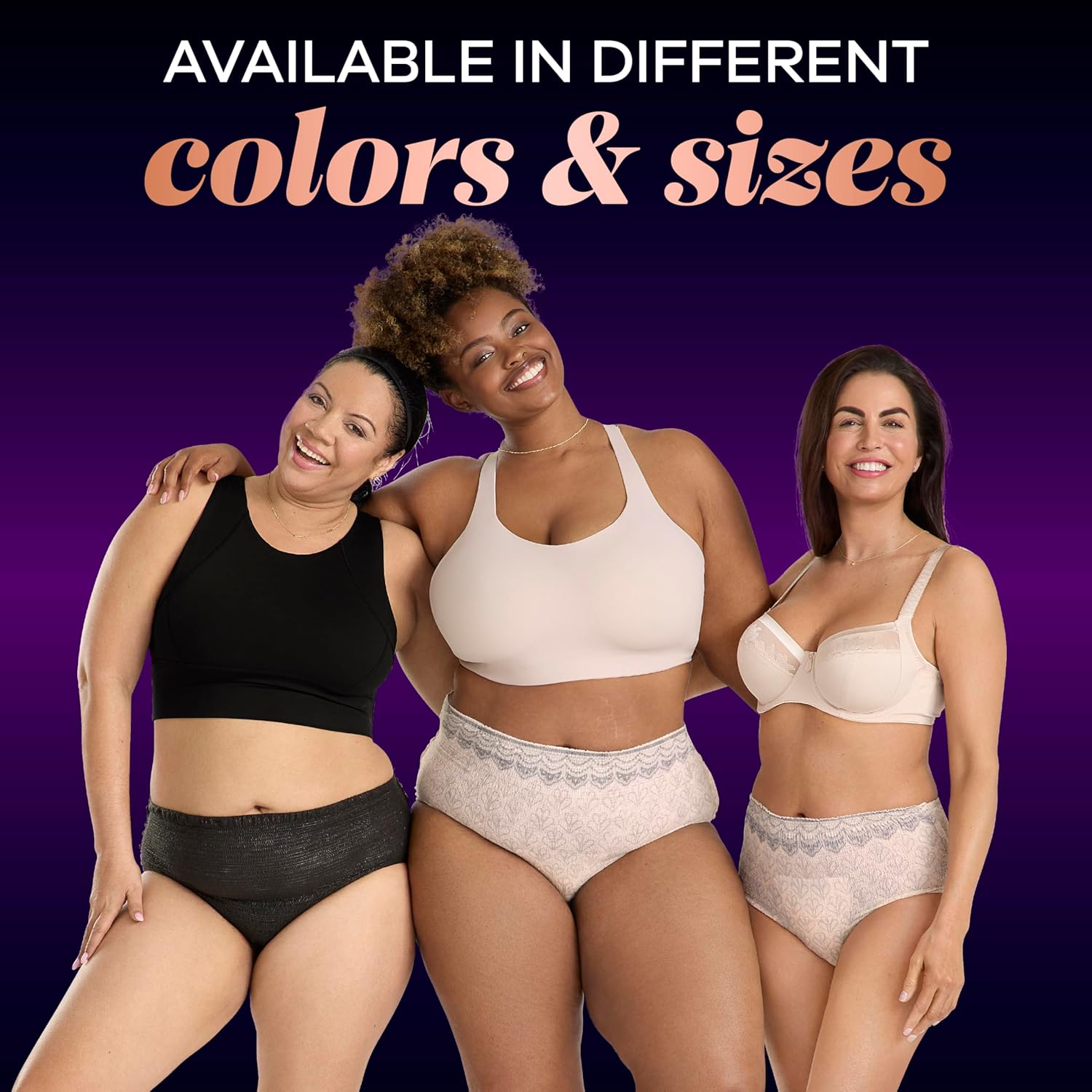 Boutique Incontinence and Postpartum Underwear for Women, Maximum Protection, Large, Rosy, 18 Count