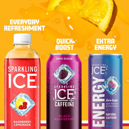 , Raspberry Lemonade Sparkling Water, Zero Sugar Flavored Water, with Vitamins and Antioxidants, Low Calorie Beverage, 17 Fl Oz Bottles (Pack of 12)