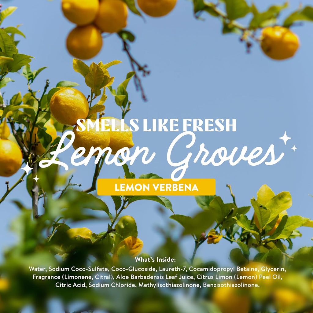 Dish Soap Liquid Refill (32Oz, 1 Pack) - Plant Based Cleaning Power - Dish Soap That Cuts Grease & Grime - Free of Harsh Chemicals - Uses 90% Less Plastic - Lemon Verbena