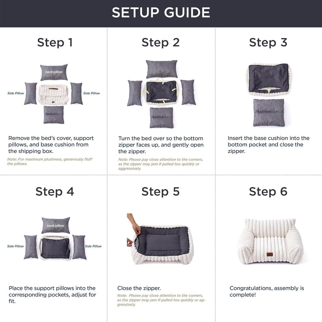 Bedsure ComfyFleece™ Cute Cat Couch for Pets - As Seen on TV on Good Day New York, Small Medium Dog Bed, Supportive Couch Bed for Small Dogs, 30 Inch, Sandy Beige