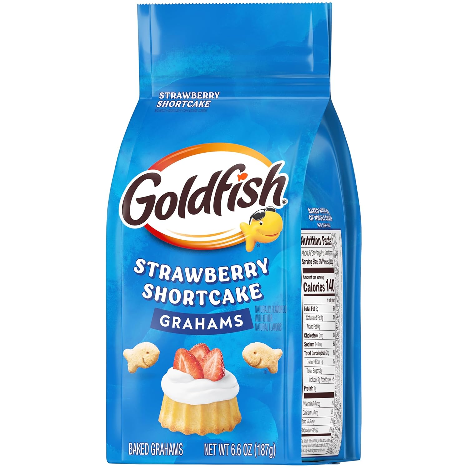 Grahams Strawberry Shortcake Flavored Baked Snack Crackers, 6.6 Oz Bag