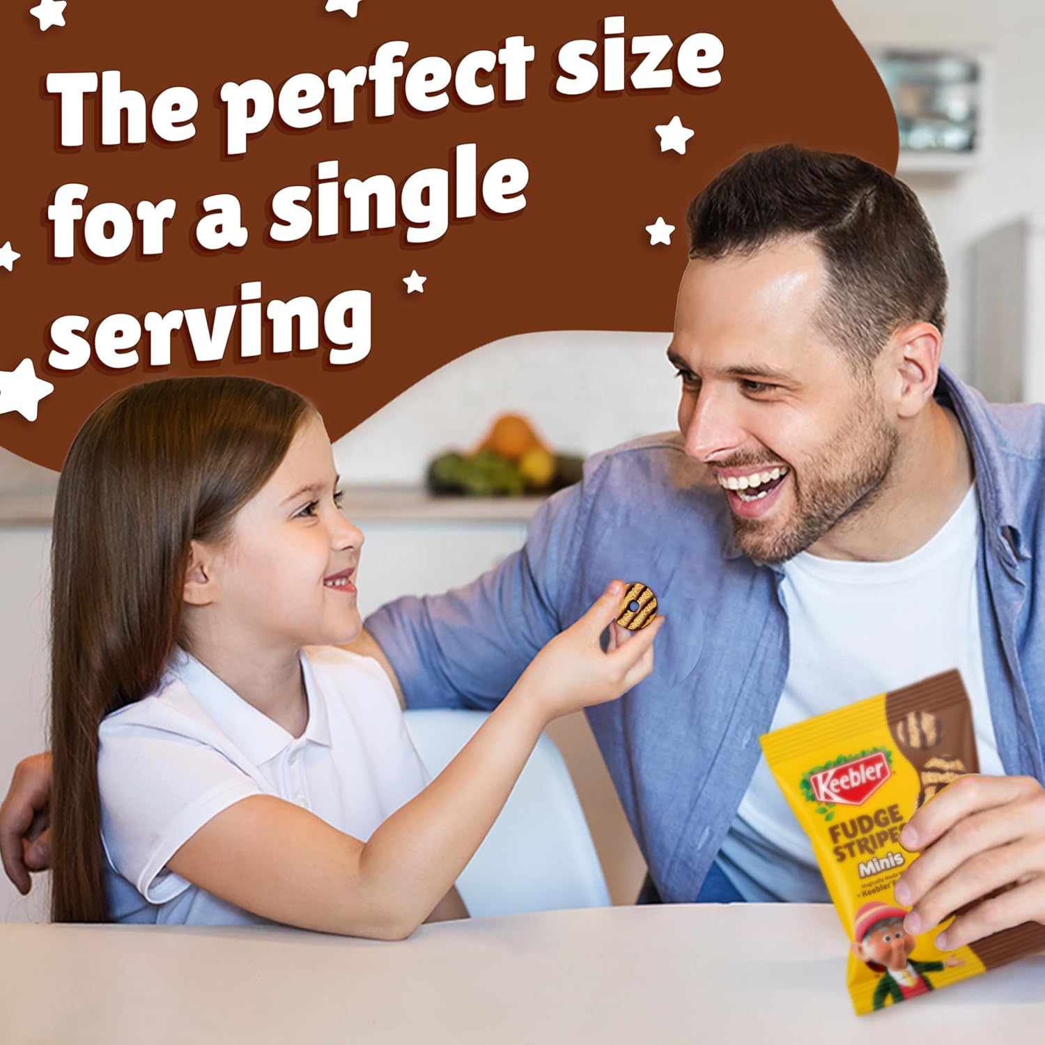 Fudge Stripes Minis, Original Shortbread Mini Cookies Coated in  Fudge, 1 Oz, 12 Ct