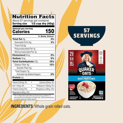 Old Fashioned Rolled Oats, Non GMO Project Verified, Two 64Oz Bags in Box, 90 Servings, 4 Pound (Pack of 2)