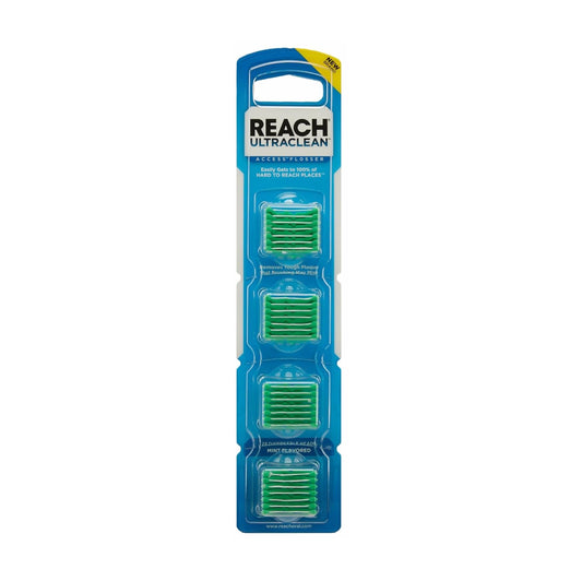 Ultraclean Access Flosser Refill Heads, Mint, Plaque Remover for Teeth, Shred Resistant, for Hard to  Areas, Oral Care, PFAS Free, for Adults & Kids, 1 Pack, 28 Count