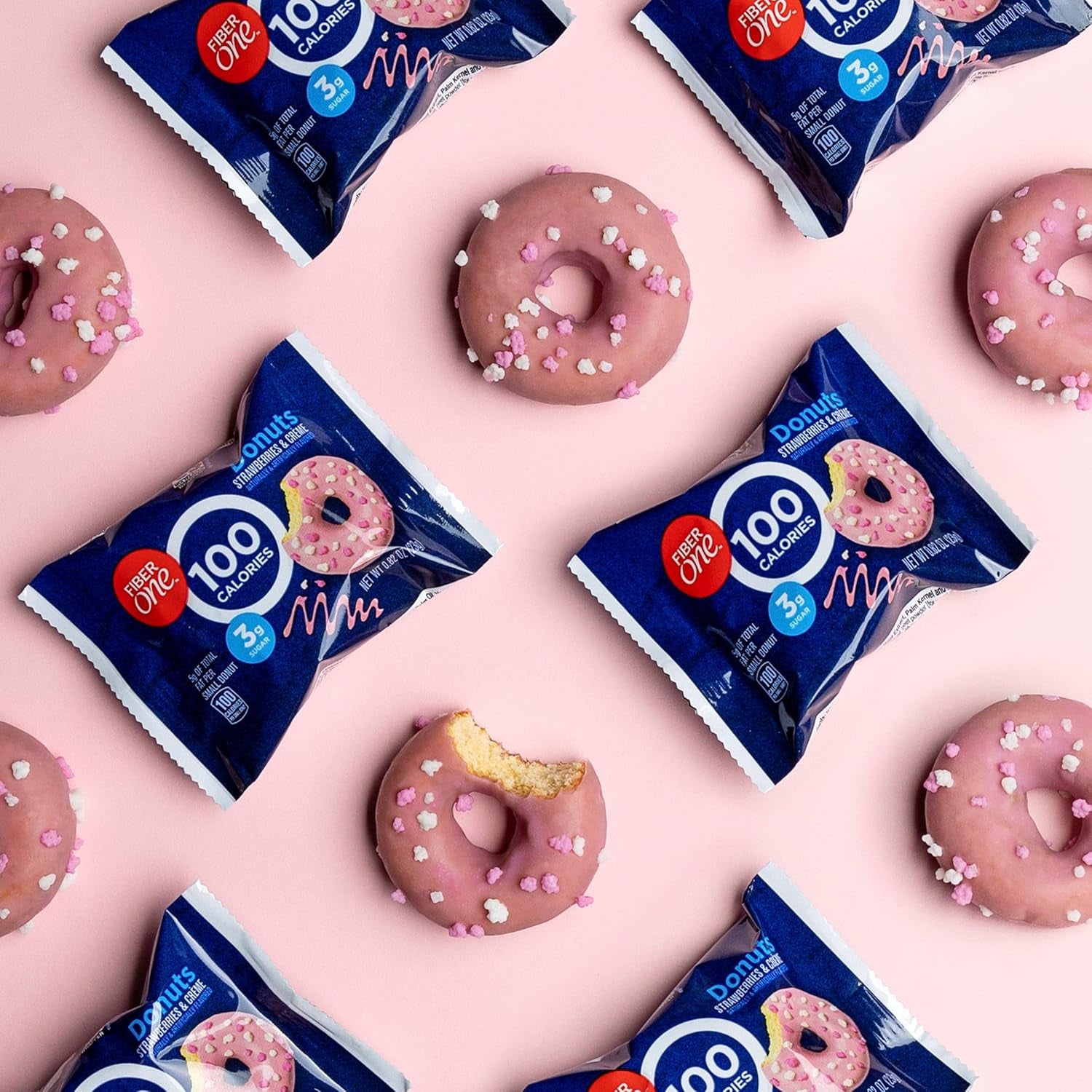 100 Calorie Donuts, Strawberries and Creme, 3G Sugar, 4 Ct, 3.28 Oz