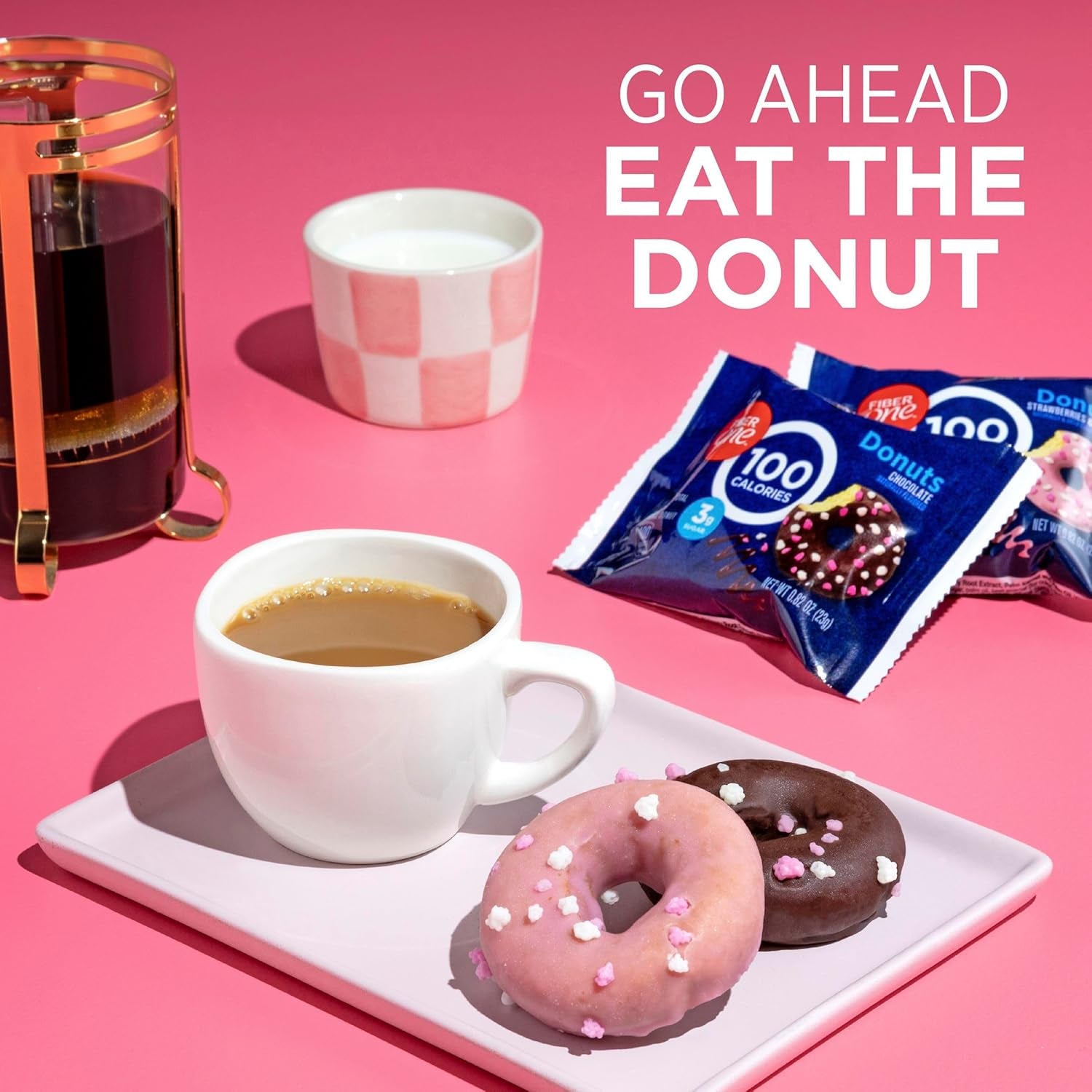 100 Calorie Donuts, Strawberries and Creme, 3G Sugar, 4 Ct, 3.28 Oz