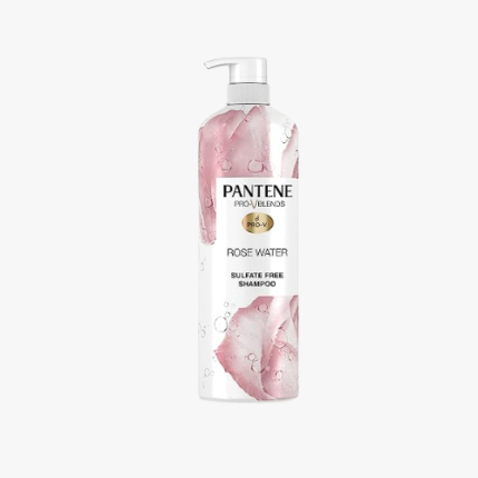 Pantene Sulfate Free Rose Water Shampoo, Soothes, Replenishes Hydration